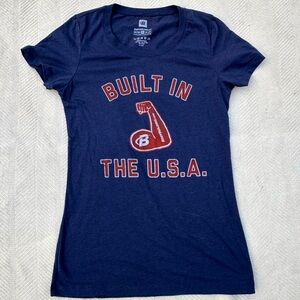 Bodybuilding.com built in the USA women’s t-shirt